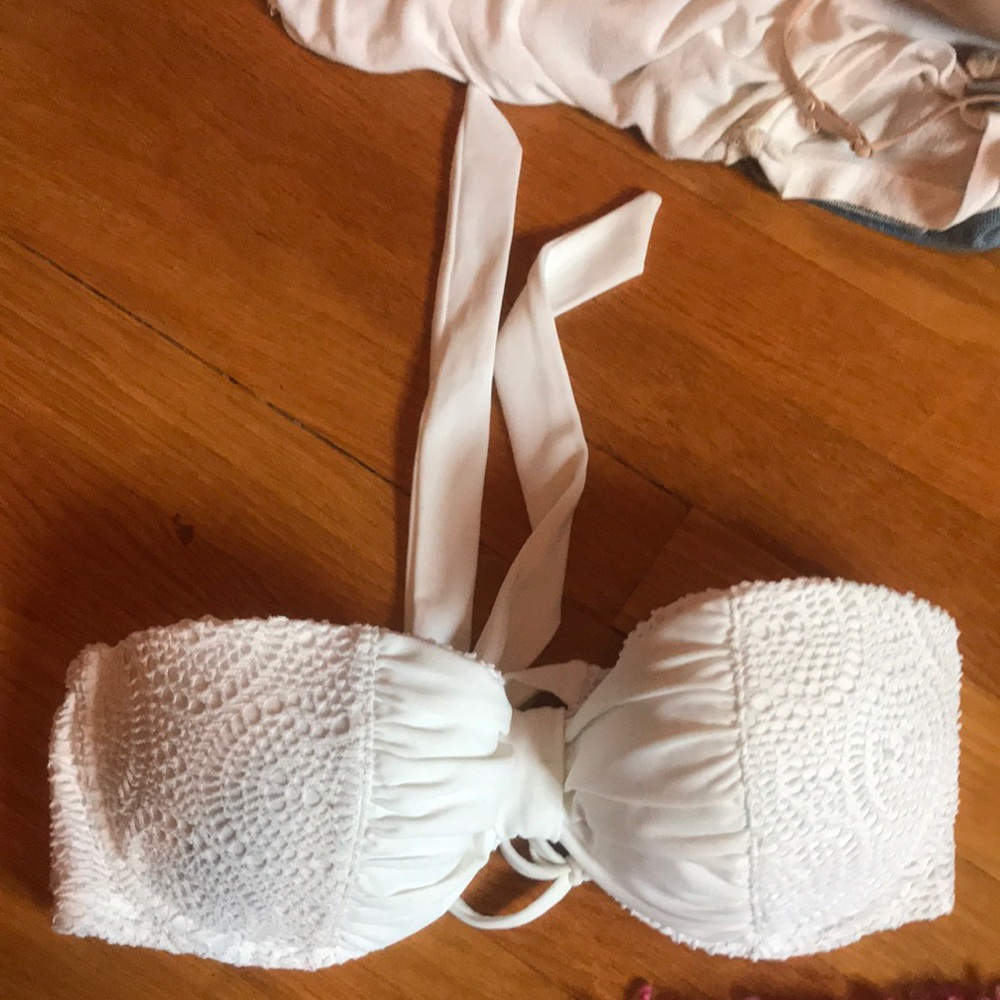 Aerie white bikini top